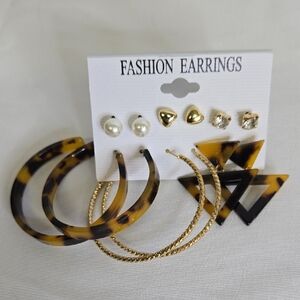 Fashion Jewelry Earring Set, 6 Pairs